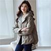 Down jacket women's white duck down short hooded winter coat slim and thin year new warm outer wear
