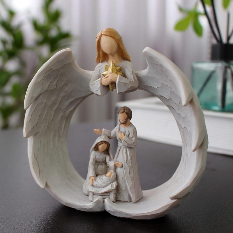 European Love Angel Ornaments Home Accessories Housewarming Birthday Gift Idea Girls Top Entrance Tabletop Living Room TV Cabinet