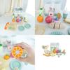 Wooden Fruits And Vegetables Cutting Toy Play Set For Toddler Education Early