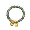 New Chinese Style Huang Caishen Jasper Medium Cyan Bracelet Exquisite Entanglement Small Fat Blessing Fortune Bracelet Popular Jewelry