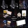 20/5pcs Clear Acrylic Coin Display Stand Holders Small Easel Rack Commemorative Challenge Coin Capsule Holder Support