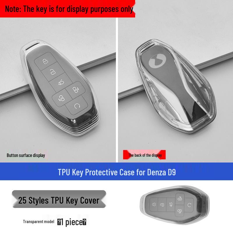 

Denza D9 TPU Transparent Car Key Cover - Anti-Fall Protective Shell Accessory