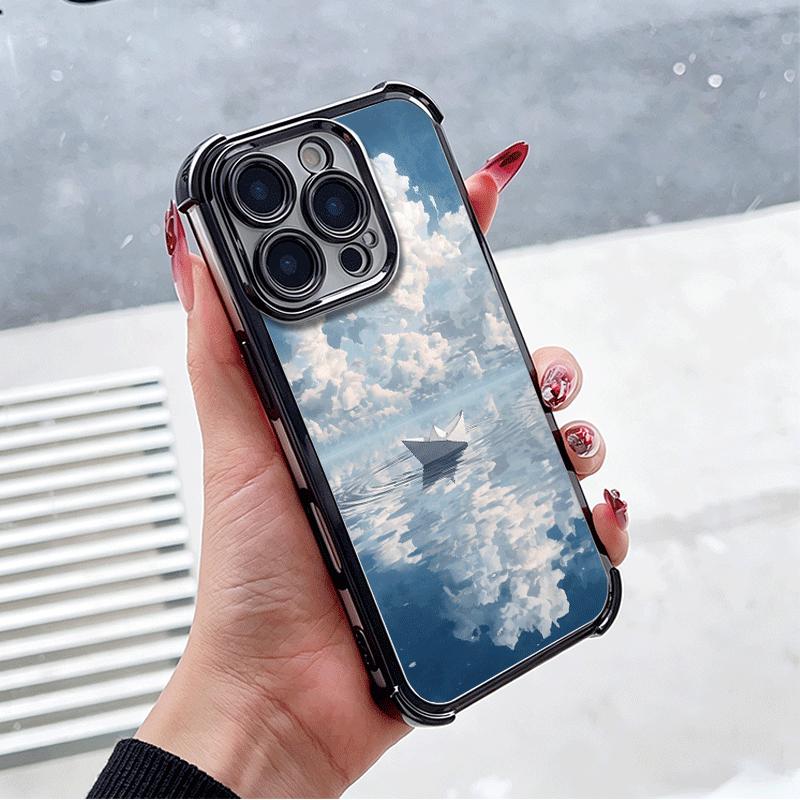 Paper Airplane Boat Dream Plating Phone Case For Xiaomi Poco X5 X6 X7 X8 Pro Max F8 Ultra F7 M8 M7 M5S Redmi 15C 15 14C 13C 13 X