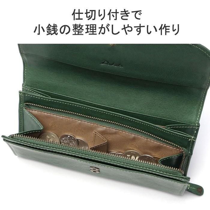 [Dakota] Long Wallet Genuine Leather Women's Green DA-31602-50 9.5 X 19.5 X 3 Cm