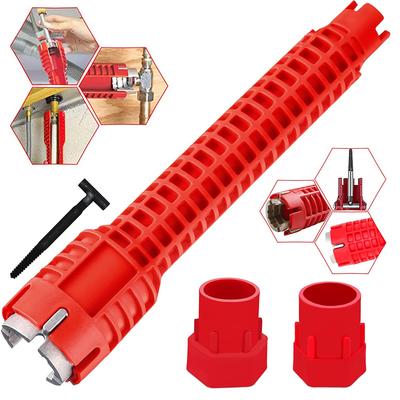 8 In 1 Multi Purpose Faucet And Sink Installer Wrench Anti-slip Handle Double Head Wrench Tool Extra-long Design Wrench Tool
