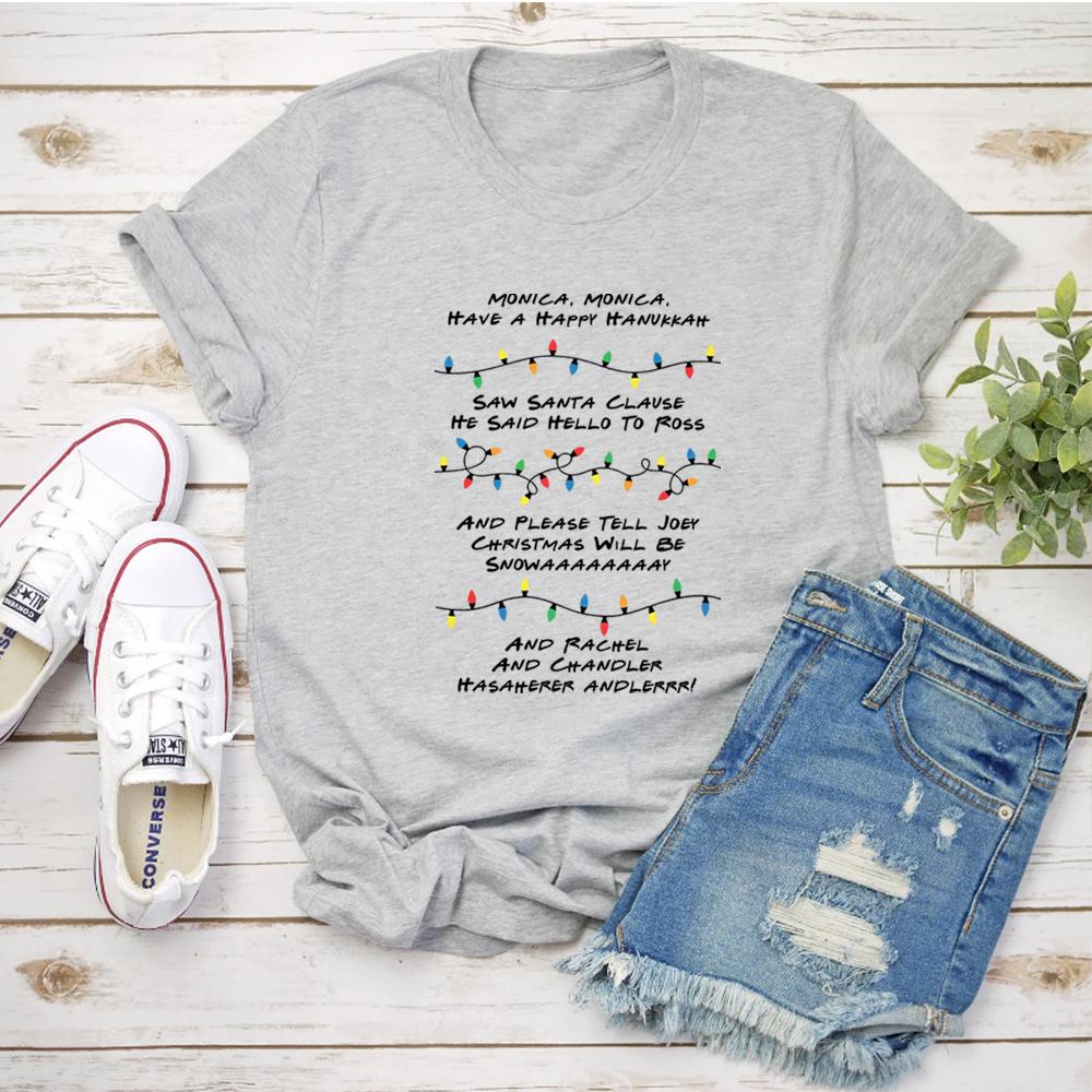 Retro Friends Inspired Holiday T Shirt Phoebe's Song Shirt Christmas Tshirt Friends Graphic T Shirts Unisex Aesthetic Clothes