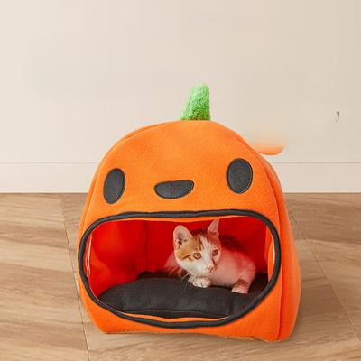 Halloween Pumpkin Pet House Semi-Enclosed Pet House
