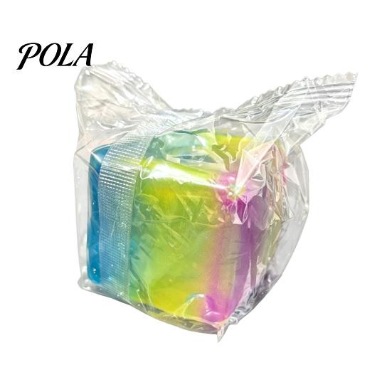 Elastic Jelly Toy Rainbow Ice Cube Squeeze Stress Ball, Transparent Fidget Adult Ball for Anxiety Relief, Soft TPR Decompression Kids Adults Relief