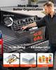 Truck Bed Storage Box, 25L Waterproof ABS Wheel Well Tool Box, Anti-Theft Lock, Compatible with 2020-2025 Chevy/GMC Silverado/Sierra 2500/3500HD,