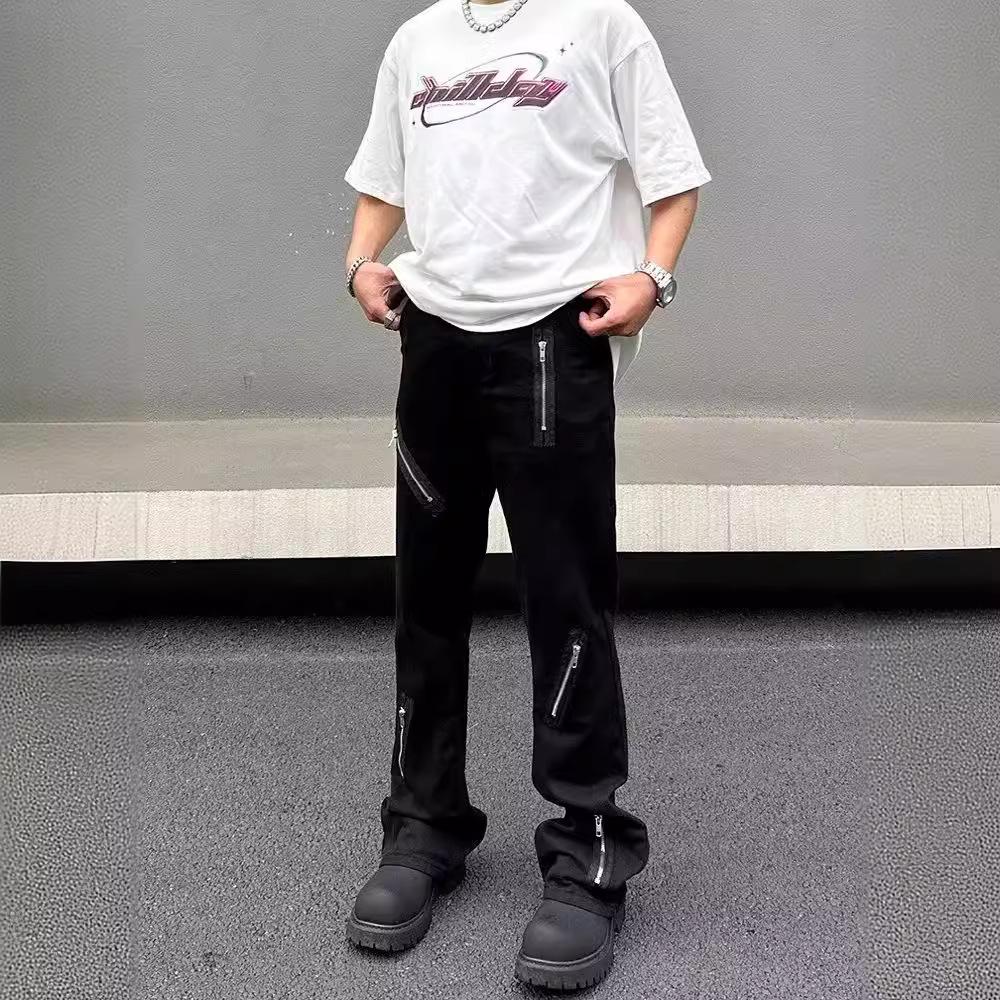 Pánské džíny s neotřelým designem na zip