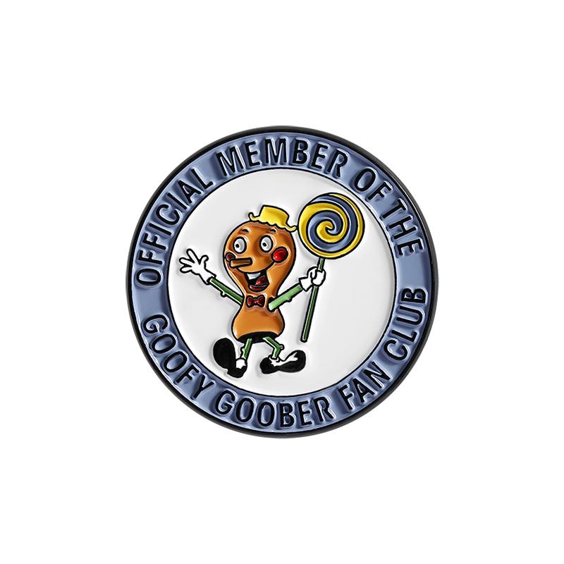Cartoon Anime Enamel Pins Custom Just Your Average Goofy Goober Brooches Lapel Badges Clothes Funny Jewelry Gift for Kid Friends