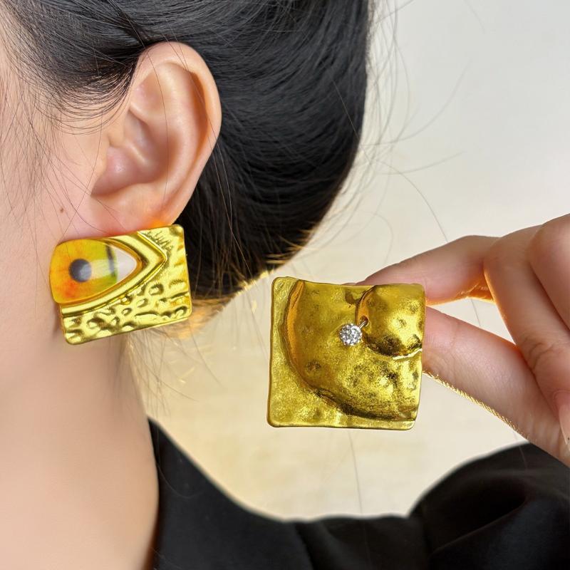 Příliš velký kovový asymetrický náušnice Oči Vintage Móda Barokní styl Velké oči Visací náušnice Šperky Doplňky Dárky