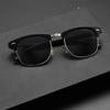 Non-polarized Classic Half Frame Sunglasses Men Women Fashion Rivet Eyewear Metal