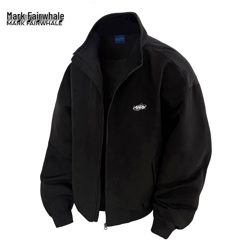 Mark Fairwhale Men's Retro Stand Collar Bomber Jacket