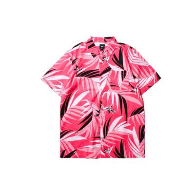 Checker Floral West Coast Style Short Sleeve Shirt Men Shirts Pink VN0A4MS7YQF