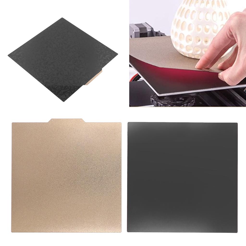 Placă de construcție cu două fețe, 290x290 mm, cu diamante, PEO, texturată, PEI, imprimante 3D Platformă cu magnet