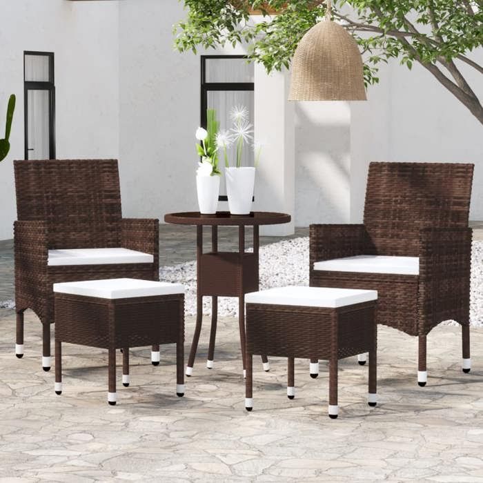 VidaXL Salon de Jardin 5 pcs Mobilier de Patio Ensemble de Meubles de Terrasse Moblilier de Jardin Meubles d'Extérieur 3058471