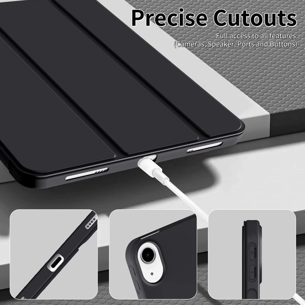 Case for IPad (A16) 11 2025 11th Generation /10th Generation 10.9 2022 Tri-fold Stand Flip Cover with Soft TPU Back Shell