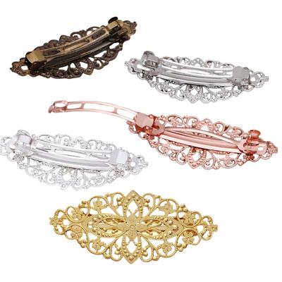 BoYuTe (10 Stück/Lot) Metall Messing Filigran Blume Haarnadel Basis Frauen Haarspangen Handgemachte Materialien