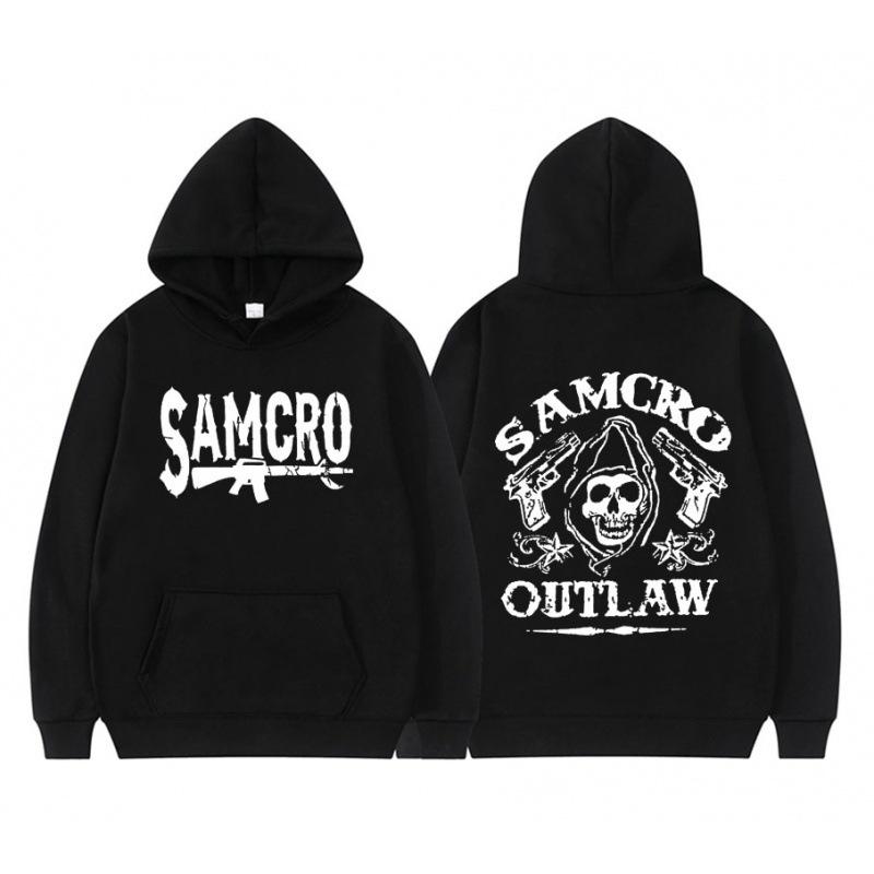 2025 Sons of Anarchy SAMCRO Doppelseitig Drucken Streetwear Männe