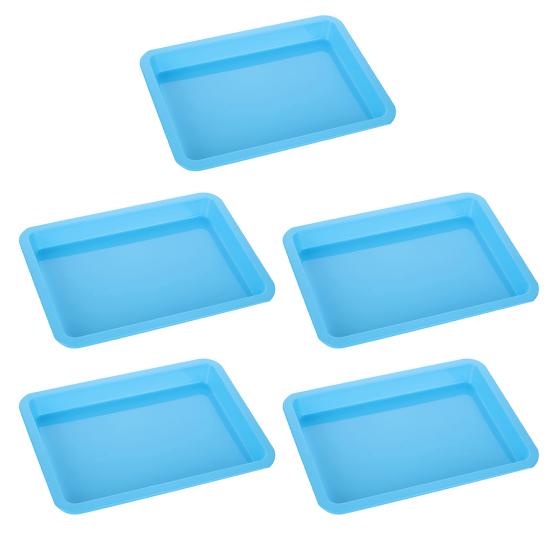 5Pcs Storage Trays Vibrant Color Easy To Clean Stackable Multipurpose Space-Saving Design Reusable Paint Trays