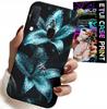 Etui Do Samsung Galaxy A20E - Turkusowe Lilie Kwiaty Obudowa + Szkło