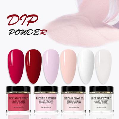 Huancai Nail Dipping Powder Kit Nail Glitter Powder With Multiple Colors Nail Wetting Powder DIY Design Tool Kit