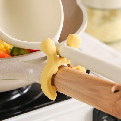 Universal Silicone Spatula Rack Anti Scalding High Temperature Resistance Anti Overflow Pot Clip Spatula Holder