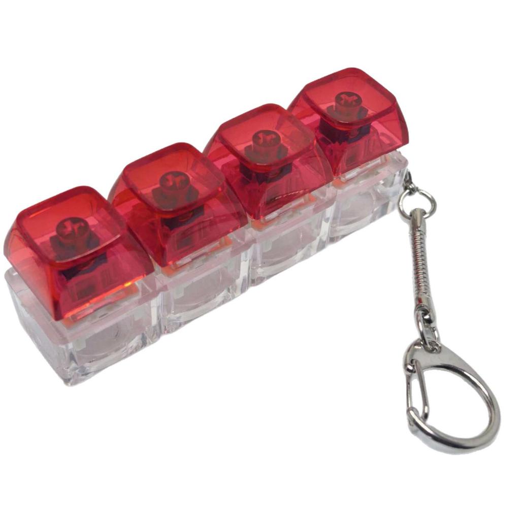 Cross 4-Key Decompression Button PC Keycap: High-Transparency Keycap Mechanical Keyboard Switch Stress-Relief Toy Keychain