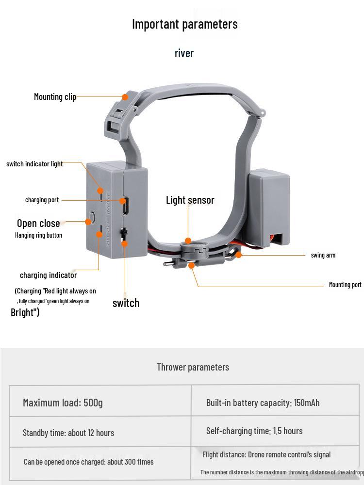 DJI AIR3S Airdrop Device for MAVIC AIR3 - Parabolic Thrower Accessory for Aerial Gift Delivery
