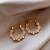 2024 Retro French Pearl Hoop Earrings – Elegant and Unique Design for Women