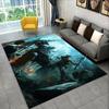 Retro God of War Game Kratos Carpet Rug for Bedroom Living Room Sofa Playroom Doormat Home Decor,Kid Area Rug Non-slip gift