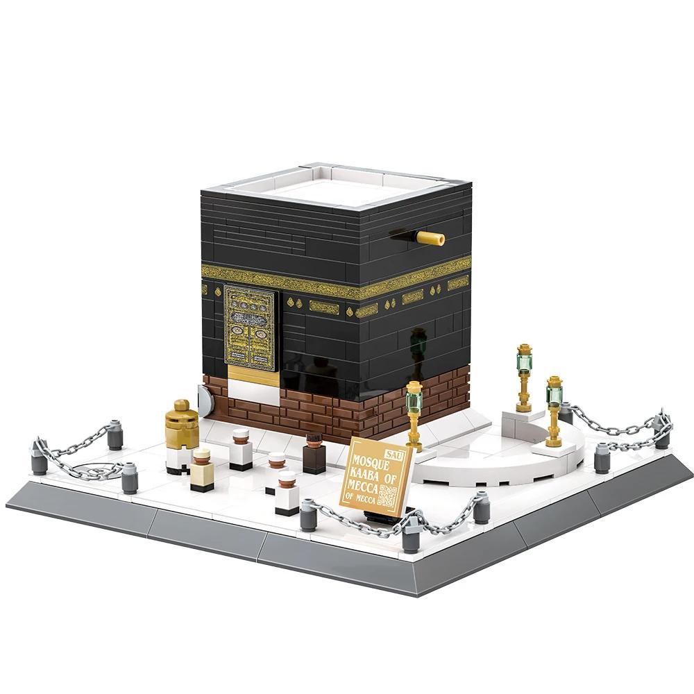 Саудовская Аравия Мекка Большая мечеть Кааба Маленькие строительные блоки Moc Мировая известная архитектура Образовательные игрушки Подарок на день рождения для мальчика