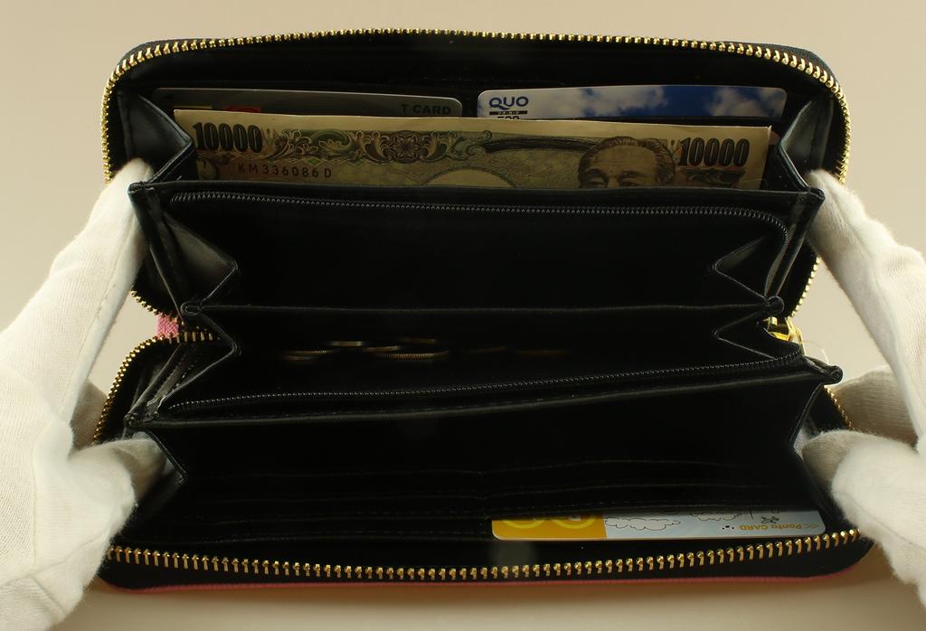 Aldi Caprice Long Wallet, Pink/Black