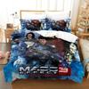 3D Print Game Mass Effec Bedding Set Boys Girls Twin Queen King Size Duvet Cover Pillowcase Bed boys Adult Home Textileextile