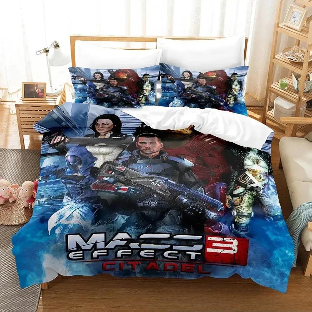 3D Print Game Mass Effec Bedding Set Boys Girls Twin Queen King Size Duvet Cover Pillowcase Bed boys Adult Home Textileextile