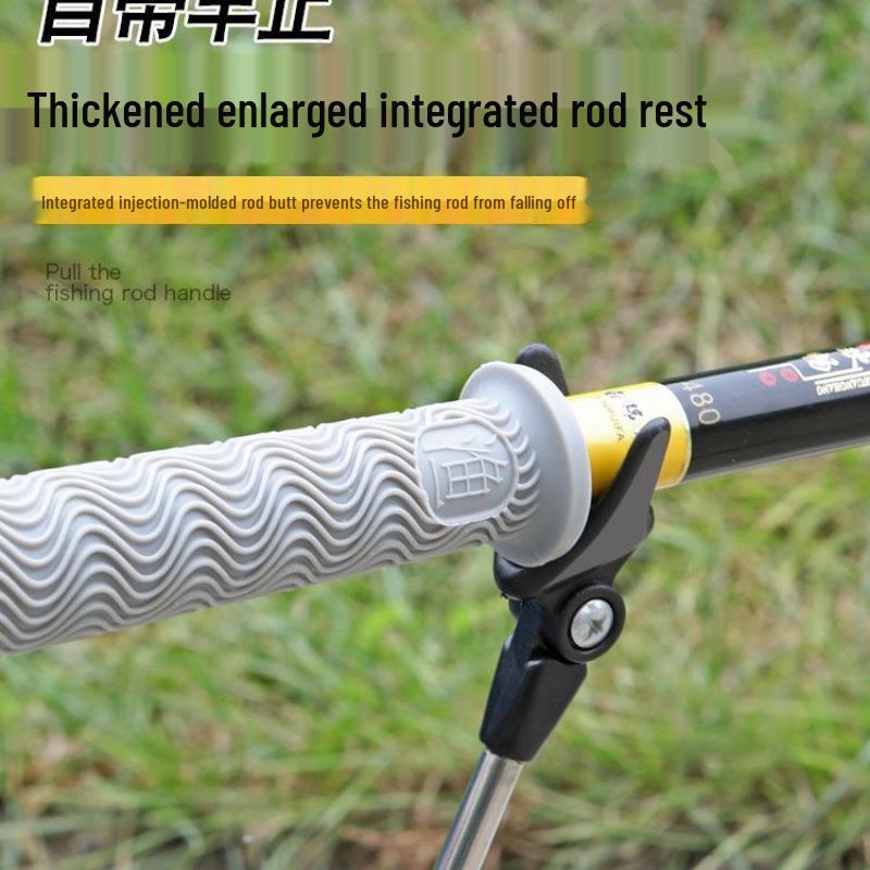 Thickened Soft Silicone Anti-Slip Rod Handle Cover with Grip and Stopper for Fishing Rods