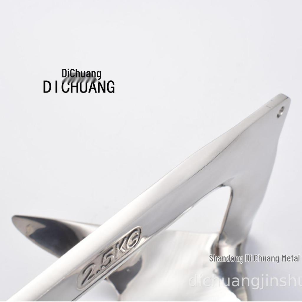 316 Stainless Steel Marine Bruce Anchor - 5KG/6KG Yacht Boat Mooring, Mirror Finish