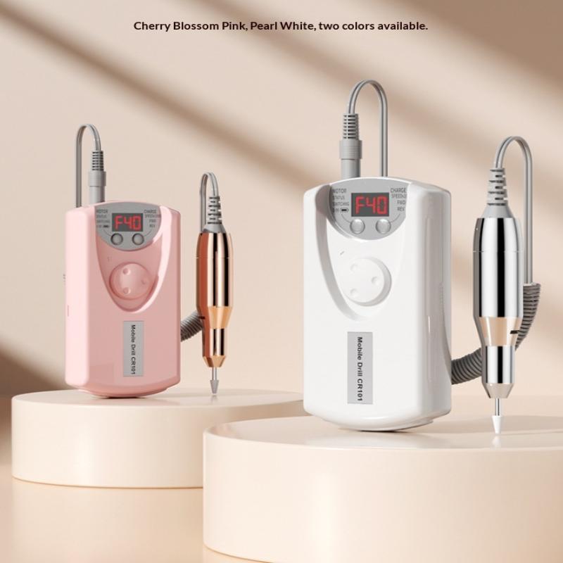 Nail Drill Machine Pro Lathe Nail Milling Cutter Rechargeable Nail Art Electric Sander Motor Polisher With 12 Polishing Head