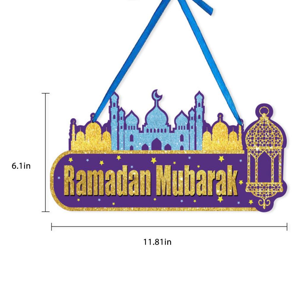 Ramadan Mubarak Sign Home Decoration Festival Supply Hanging Ornament