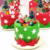 Christmas Cupcake Toppers Cake Decoration with Snowman Christmas Tree and Gifts for Xmas Theme Birthday Happy New Year Party