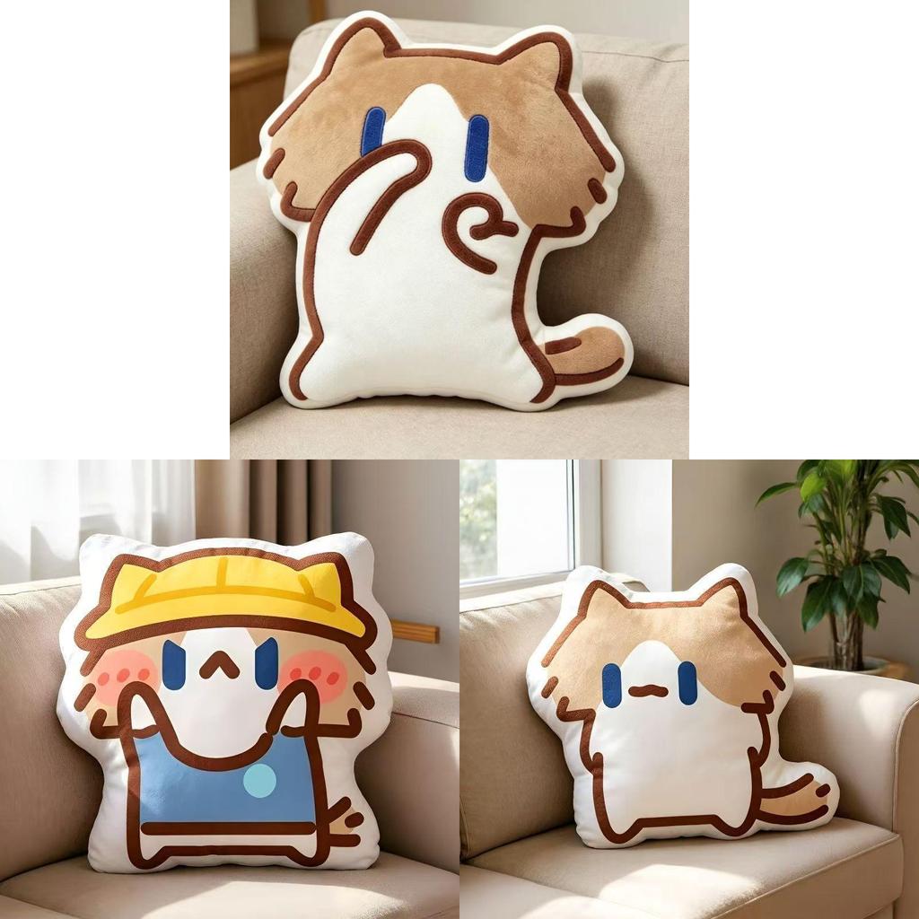 Month Salary Cat Plush Toy With Short Pile Cotton For Kids And Teens