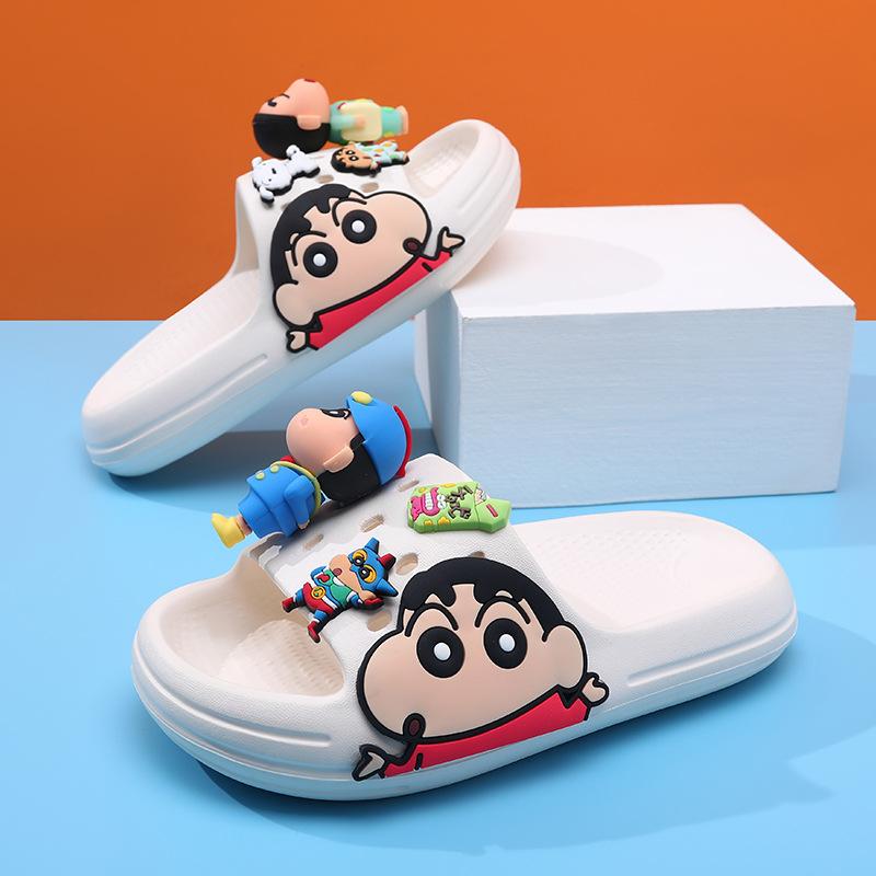 Crayon Shinchan Adorable Boys And Girls Slippers Trendy Summer Indoor Shoes Slide
