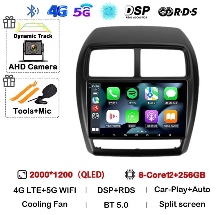 Android 14 Carplay Auto For Mitsubishi ASX 1 2016 2017 2018 2019 2020 2021 2022 Car Radio Multimedia Video Player DSP GPS Stereo