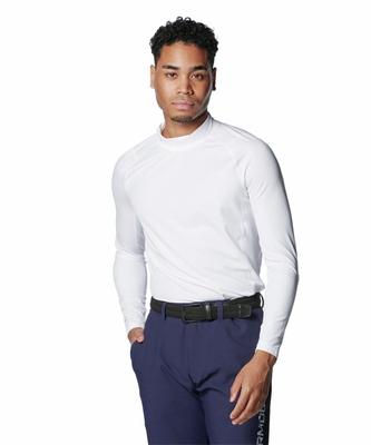 UA Fitted LS Mock White Halo Gray XL Iso-Chill / /