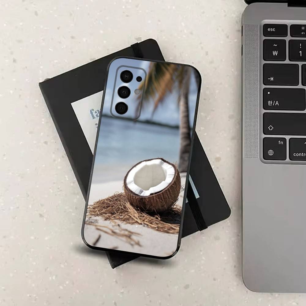 Coconut For Samsung Galaxy A73,31,8,9,52,J7,22,Note,72,41,71,53,32,Soft Black Silicone Cover Case