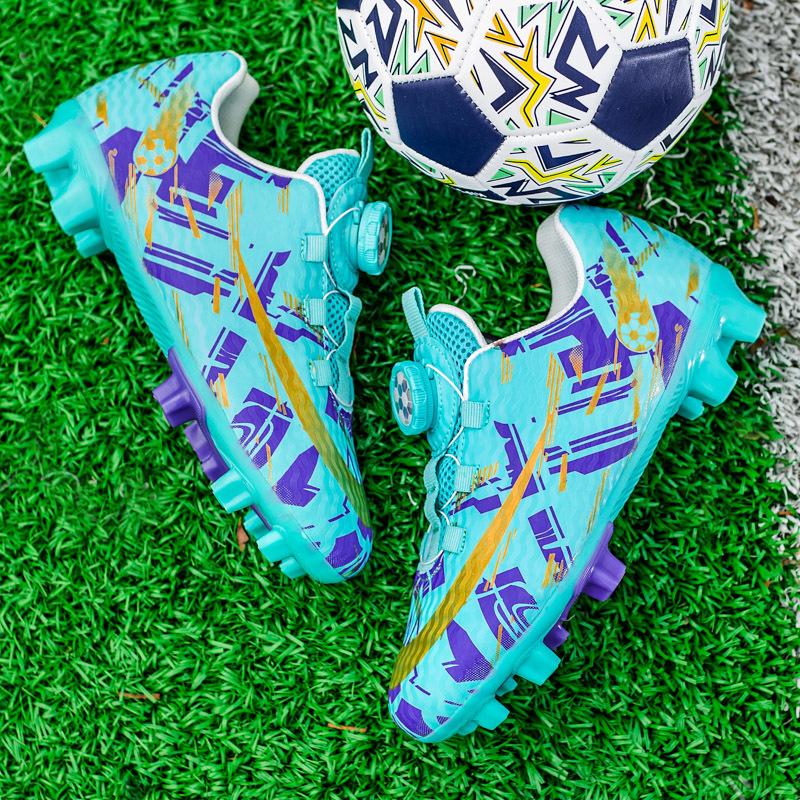 Fußballschuhe Grenzüberschreitend Kinder Jungen Gebrochene Nägel TF Mädchen Grundschule Teenager Drehknöpfe Rasen Trainingsschuhe