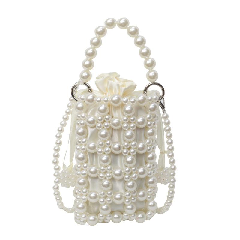 Dinner Beaded Handbag Women's Summer New Mini Women's Bag High-end Pearl Shoulder Messenger Bag