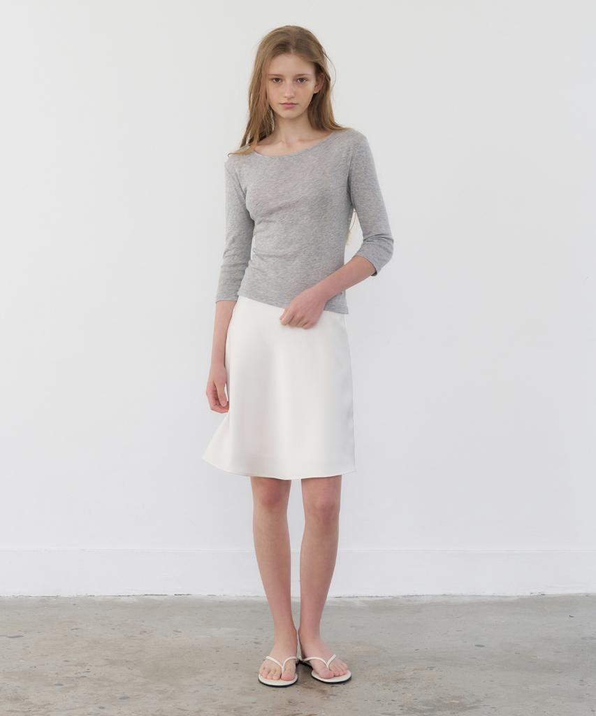 Retera Silky Flare Satin Skirt
