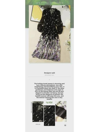 Spring/Summer 2024 Mulberry Silk Floral Dress - Temperamental Socialite Style